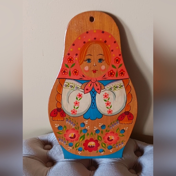 Vintage Other - Vintage 1990s Matryoshka Doll Hand painted Wall Decor, 1 CO Wear On Back